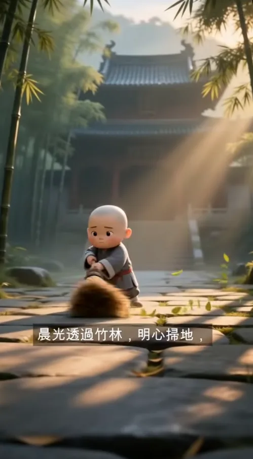 明心小和尚｜石頭與溪水